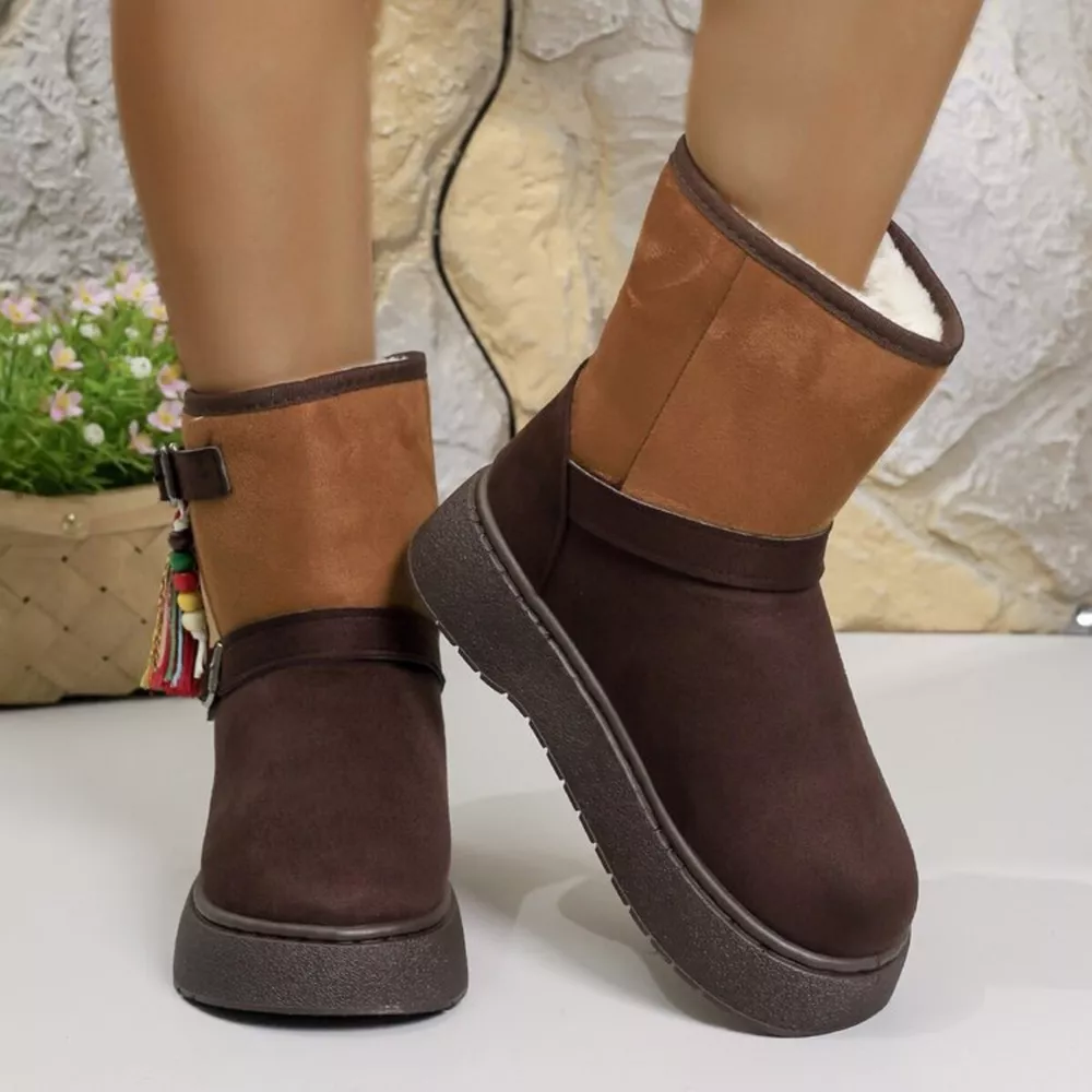 Bohemian Style Ankle Boots with Tassel Decor, image 2