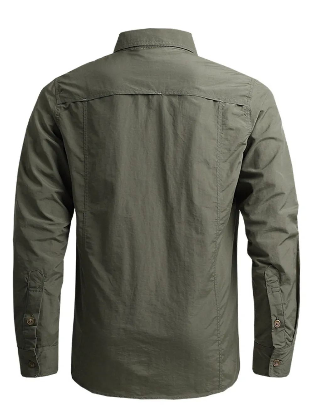 Men's Plus Size Long Sleeve Button-Down Shirt, image 6