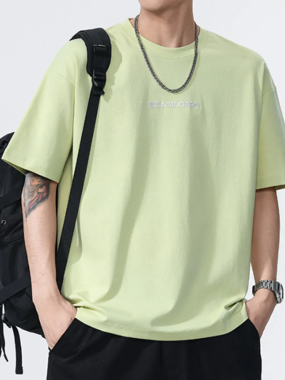 Men's Plus Size Round Neck Short Sleeve T-Shirt, image 3