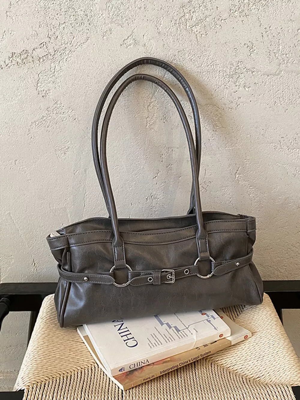 Decorative Buckle Shoulder Bag, image 4
