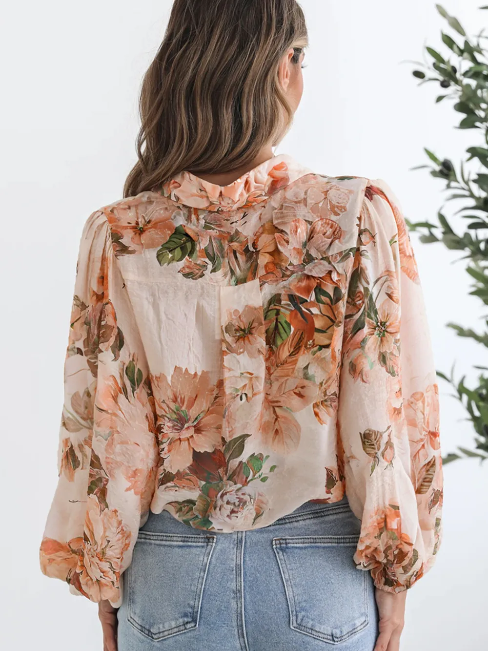 Floral Print Button-Up Shirt, image 5