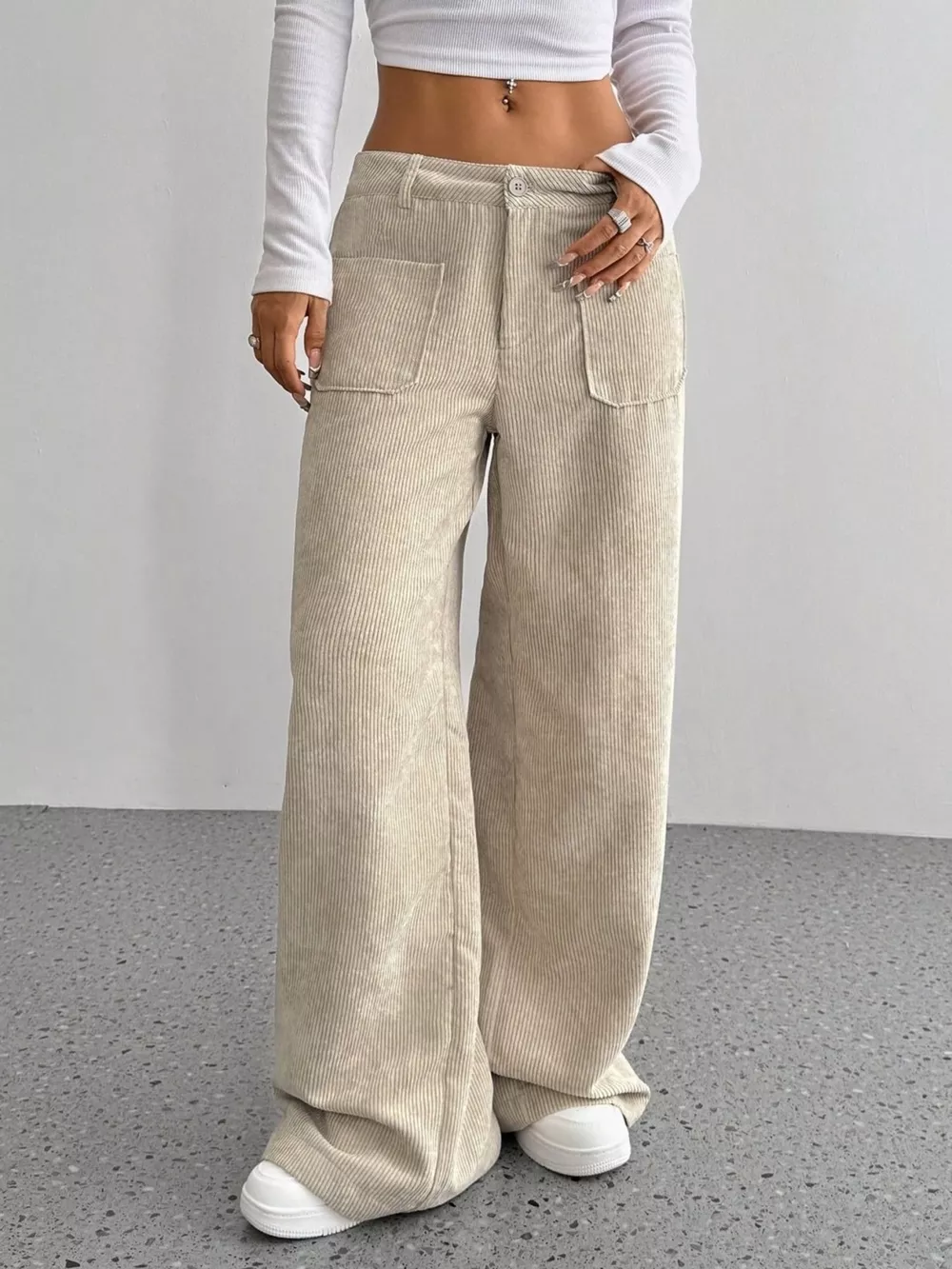 Wide Leg Corduroy Pants, image 2