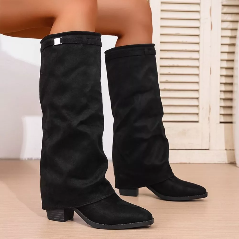 Point Toe Block Heels Boots, image 2