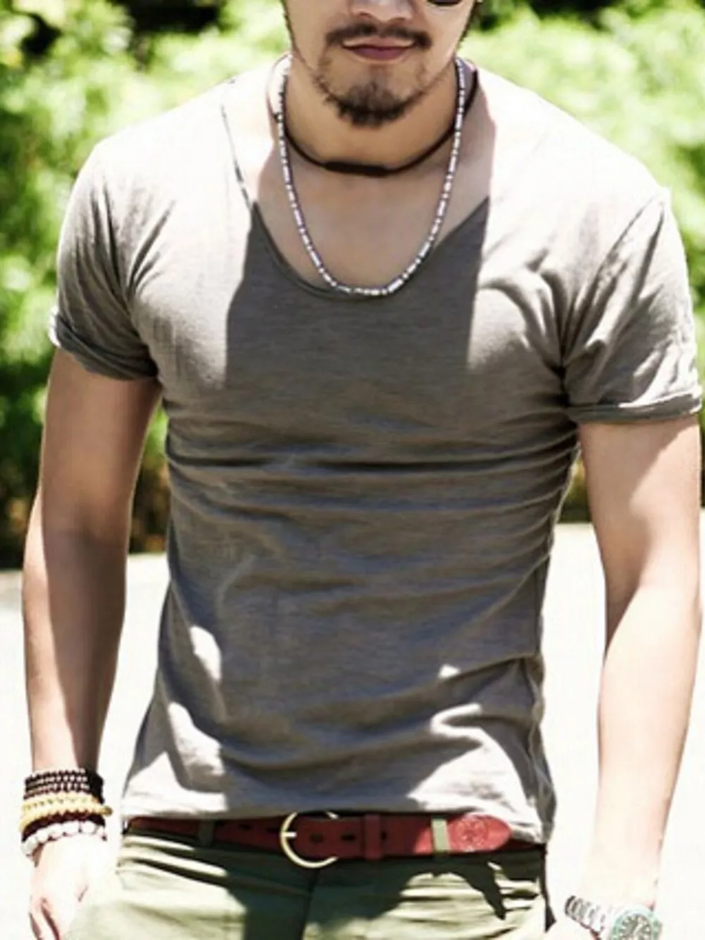 Men's Casual Solid Color Short Sleeve T-Shirt, image 13