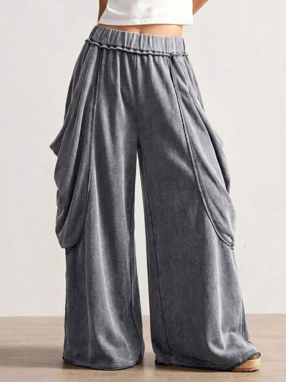 Oversized Wide-Leg Cargo Pants, image 11