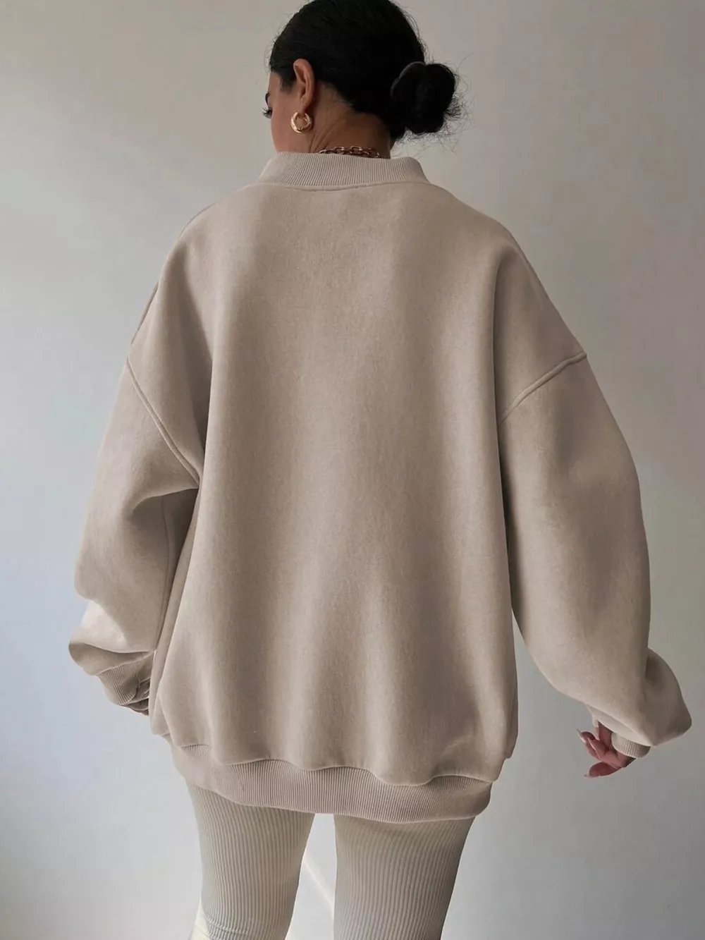 Dropped Shoulder Long Sleeve Oversized Sweatshirt, image 5