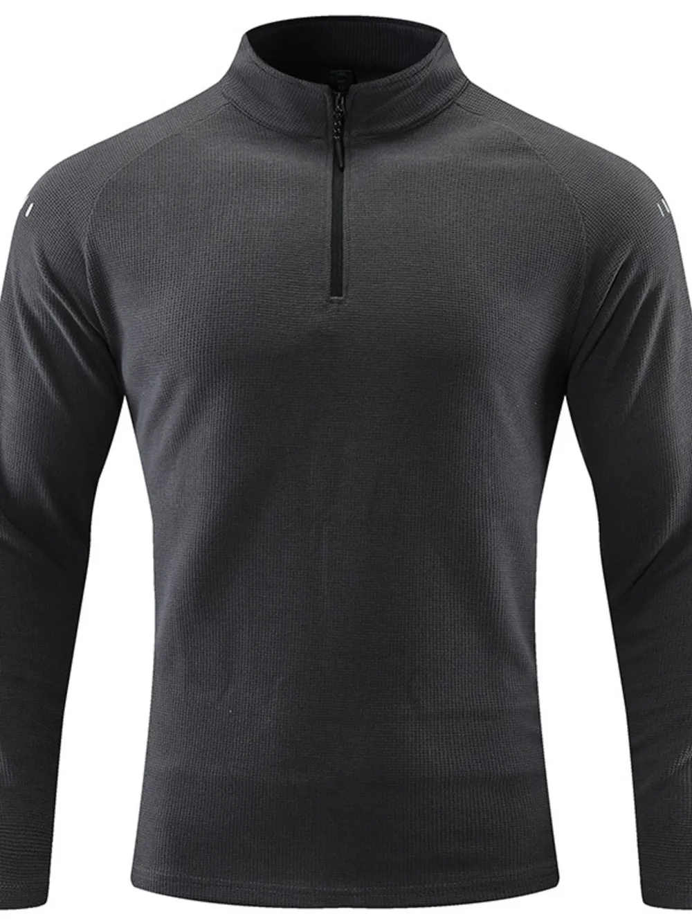 Men's Plus Size Quarter-Zip Polo with Moisture-Wicking Technology, image 2