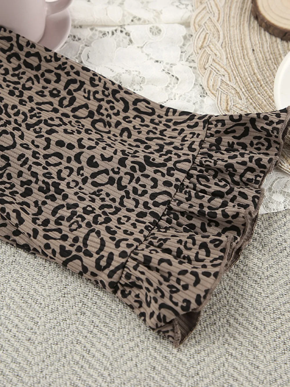 Leopard Cami Cardigan and Shorts 3-Piece Set, image 14
