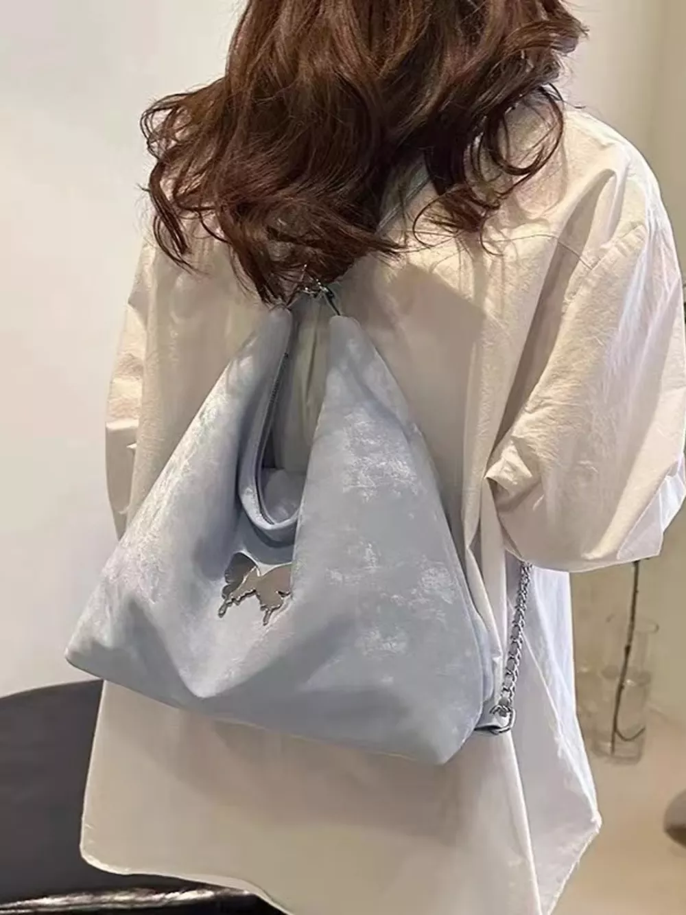 Butterfly Decor Convertible Shoulder Bag, image 3