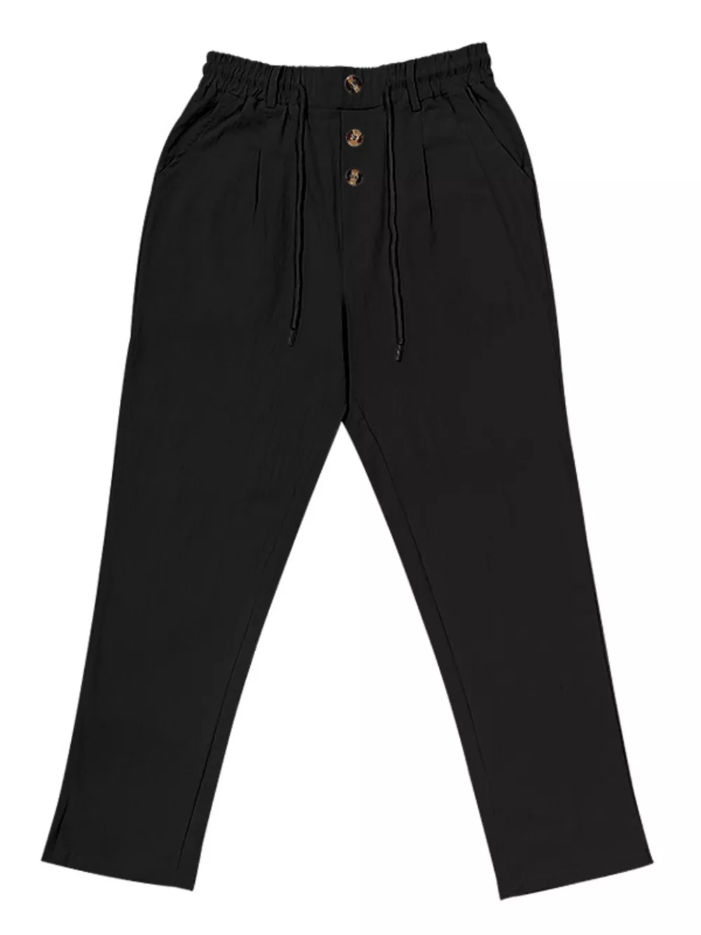 Men's Full Size Drawstring Pants with Button-Front Detail Plus Size, image 8