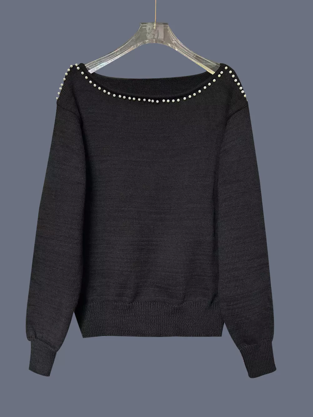 Studded Single Shoulder Knit Top, image 7