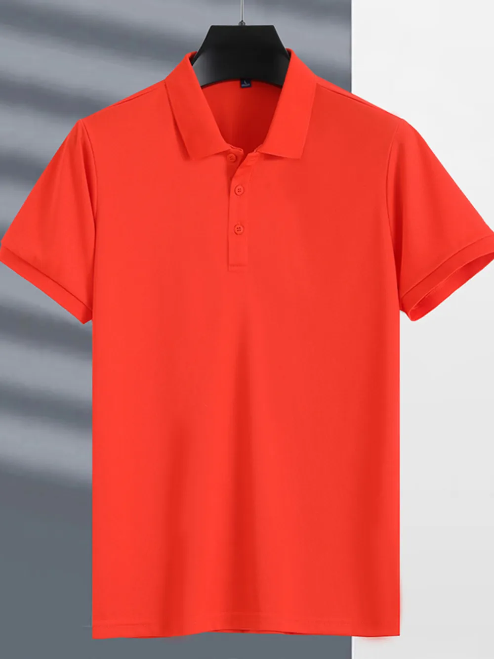Men's Plus Size Button Detail Short Sleeve Polo, image 8