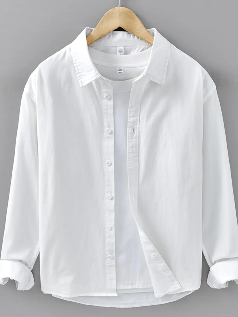 Men's Plus Size Button Up Long Sleeve Shirt, image 5