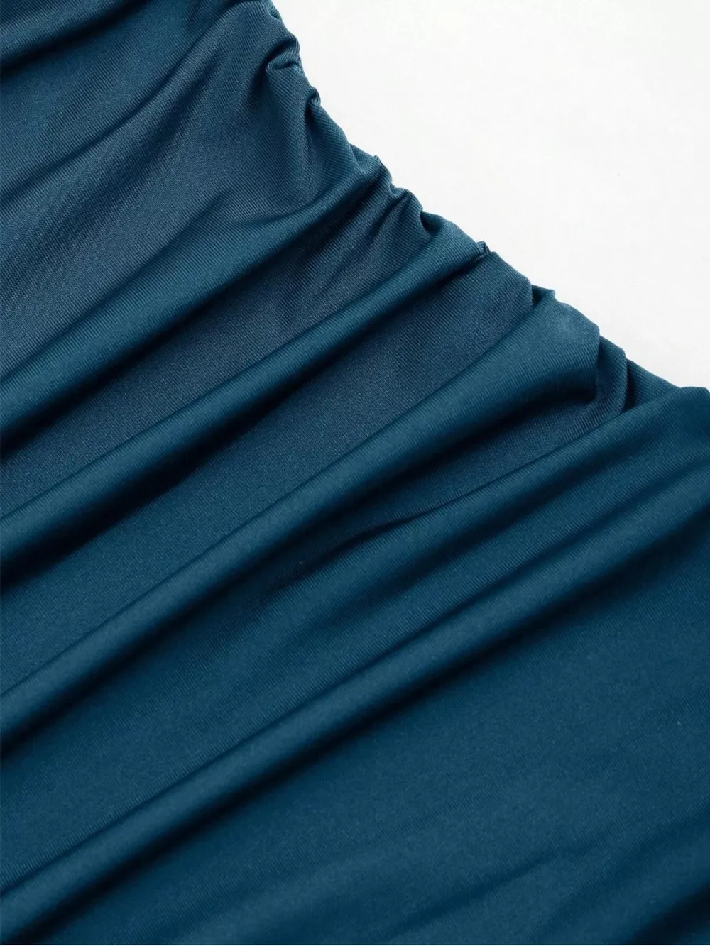 Lace Trim Ruched Mermaid Dress, image 3
