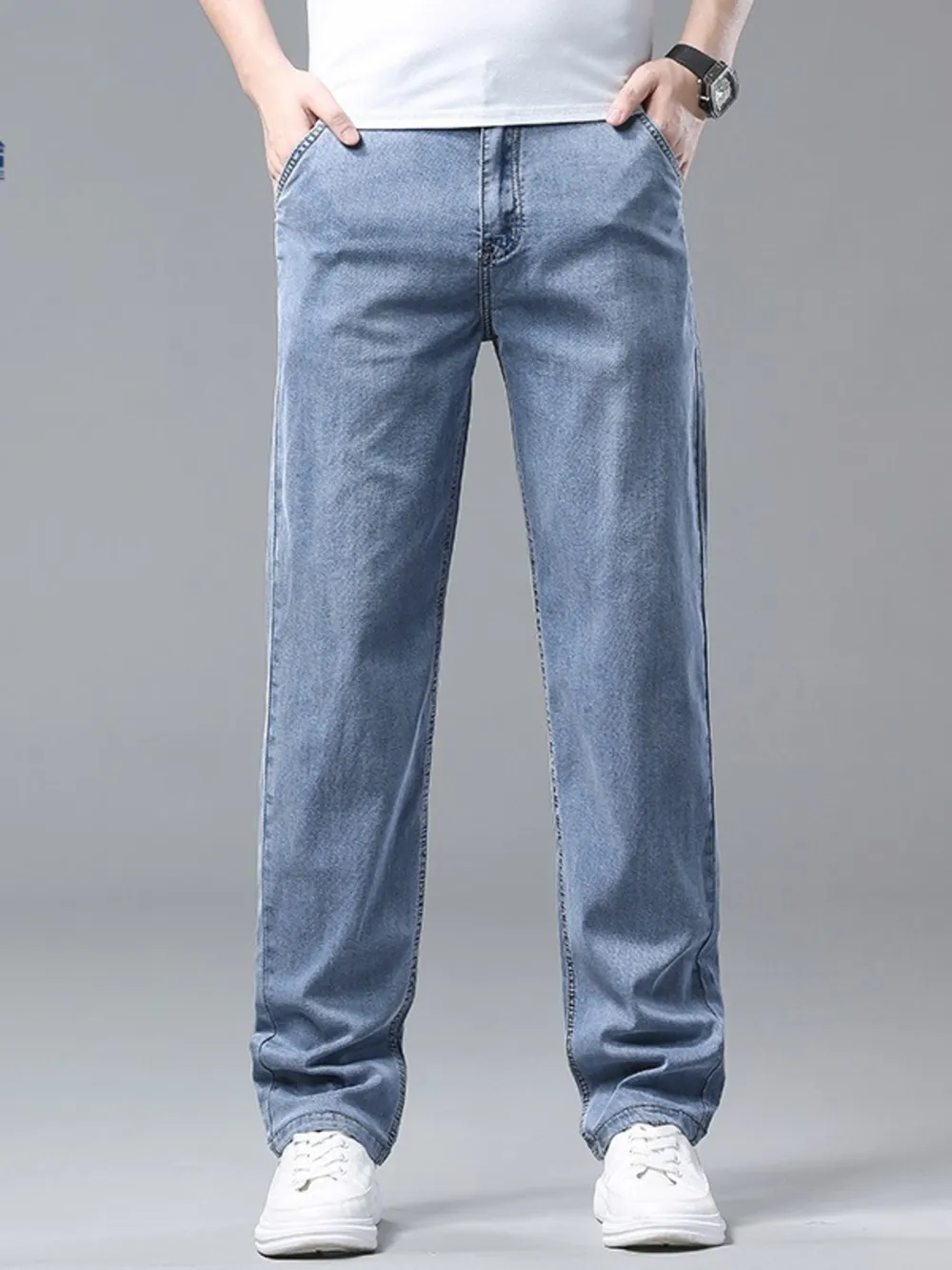 Men's Washed Straight Fit Comfort Pants, image 2