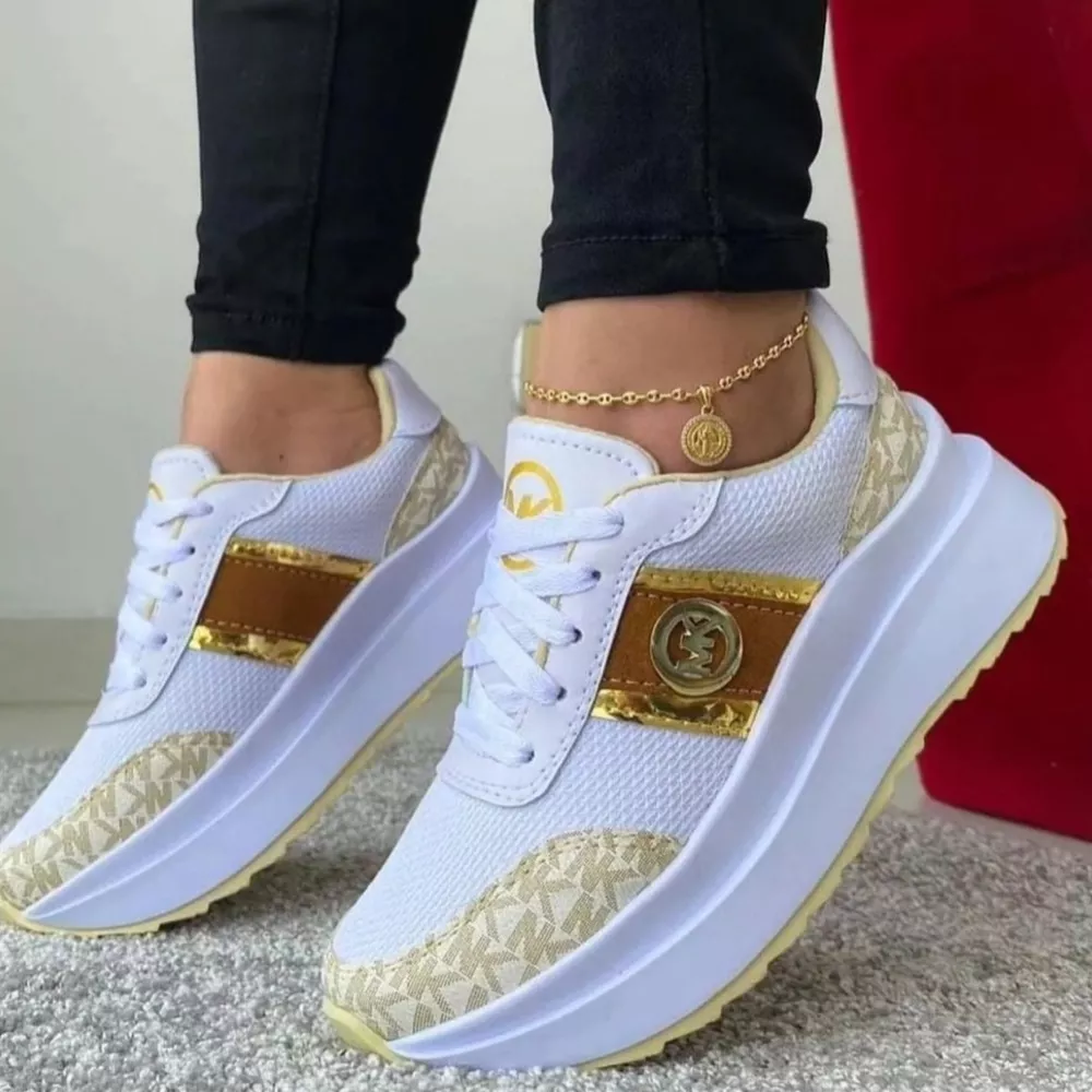 Round Toe Platform Sneakers, image 7