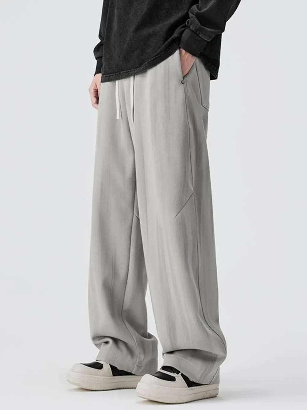 Men's Plus Size Relaxed Fit Drawstring Casual Pants, image 5