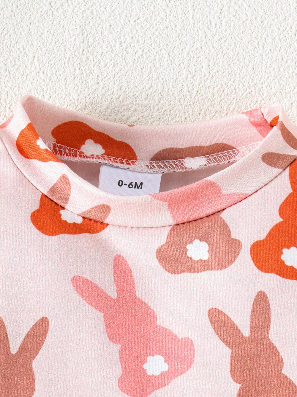 Children's Bunny Print Short Sleeve Top and Shorts Set, image 4