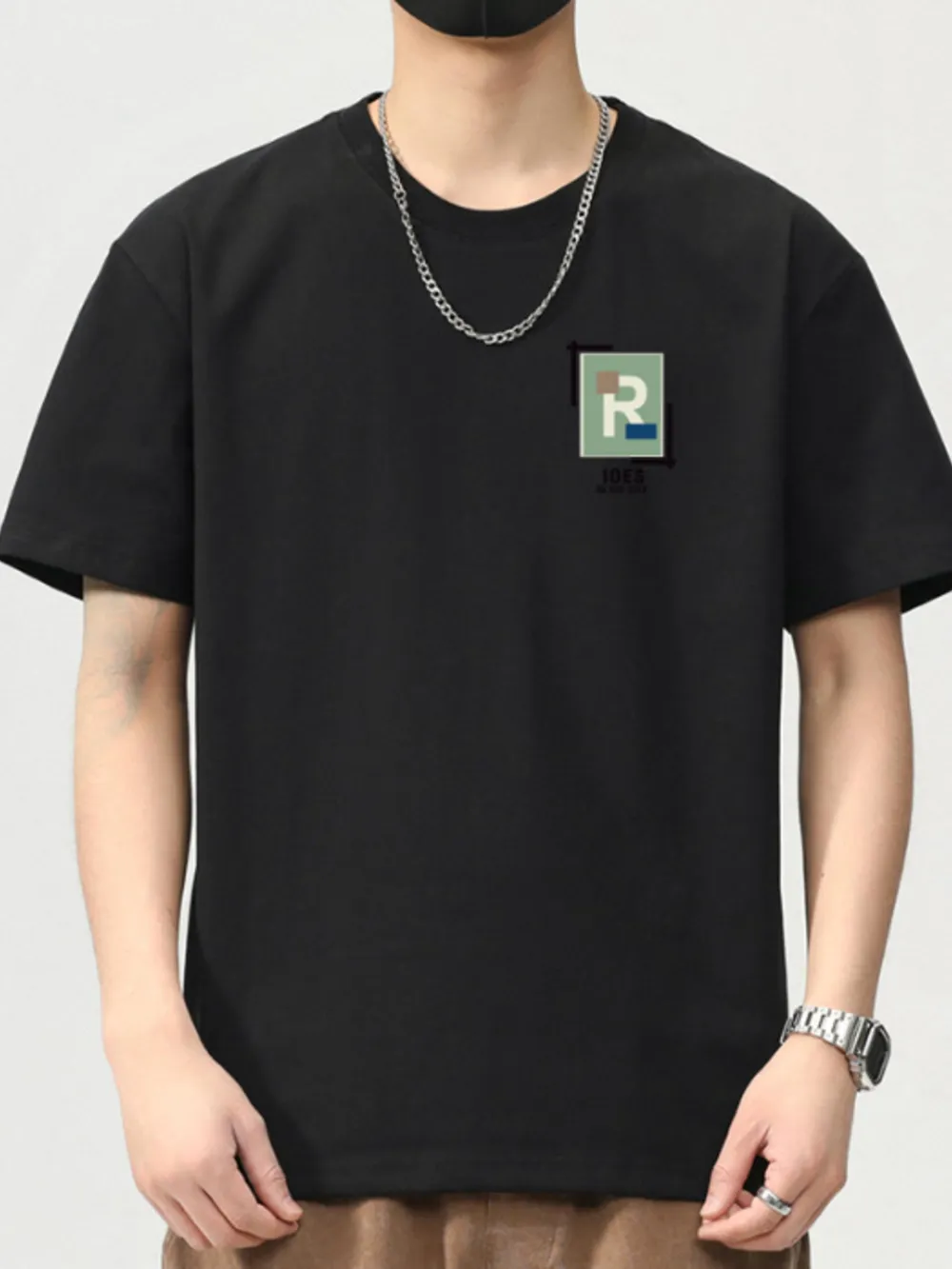 Men's Plus Size Round Neck Short Sleeve T-Shirt, image 2