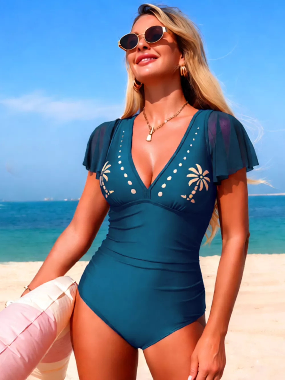 Ruffle Sleeve One-Piece Swimsuit, image 21