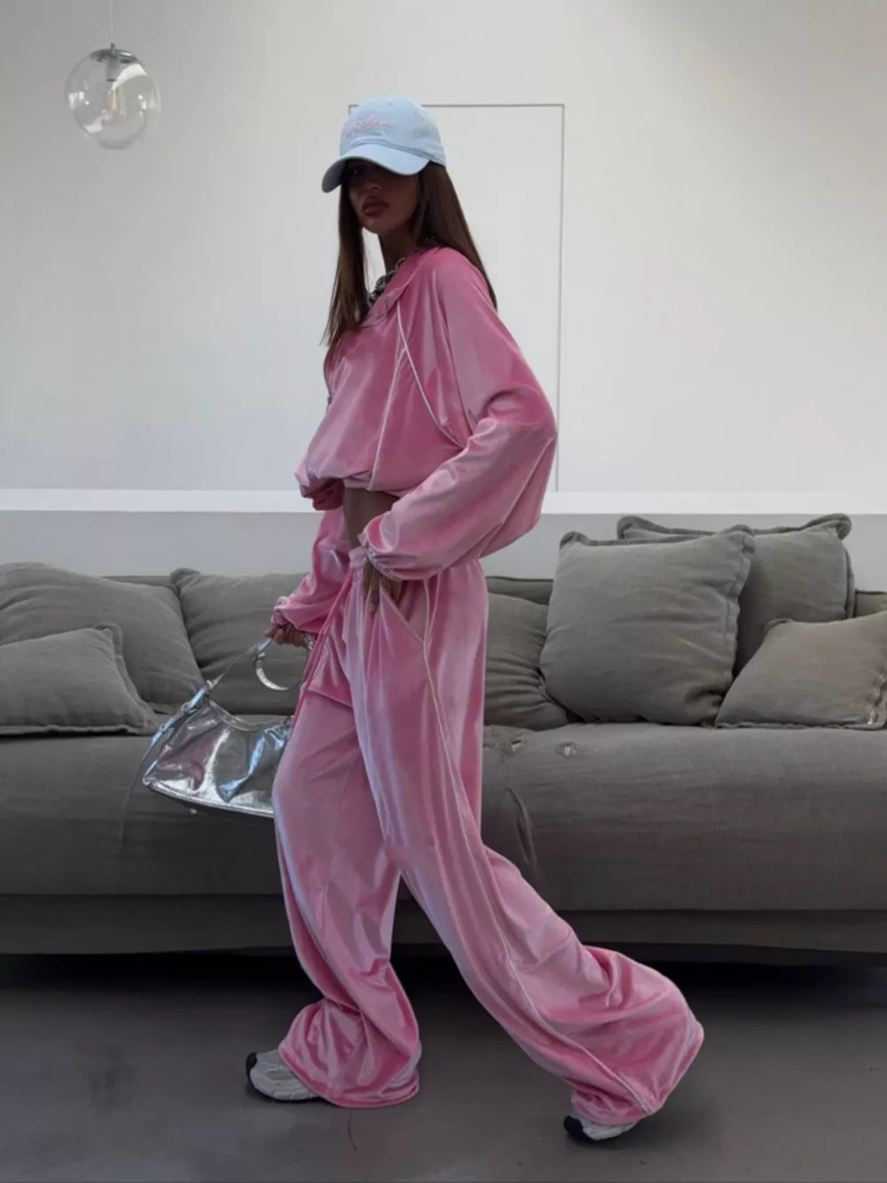 Zip Up Long Sleeve Top and Pants Set, image 17