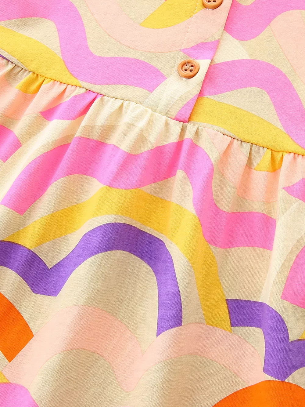 Children's Printed Button Front Dress, image 4