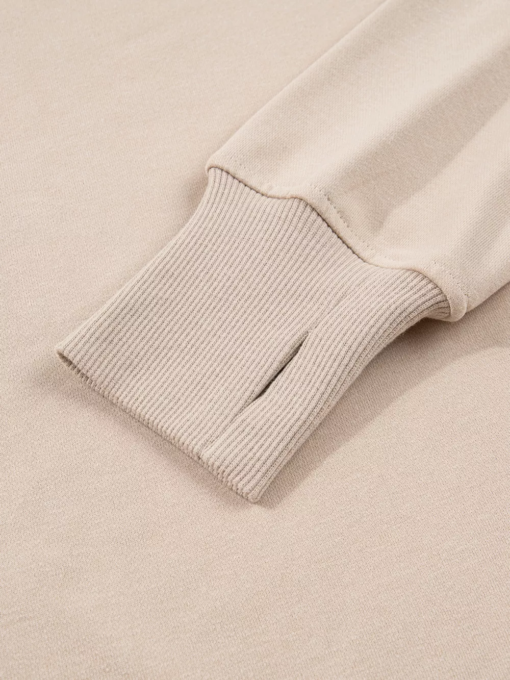 Solid Color Oversize Slit Sweatshirt and Ribbed Leggings 2pcs Set, image 7