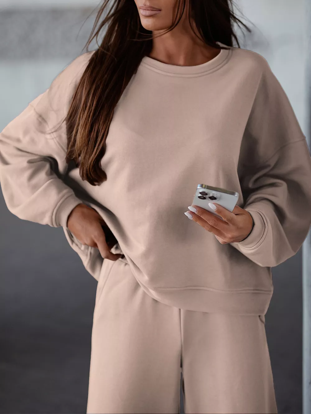 Casual Loose Fit Top and Pants Two-Piece Set, image 4