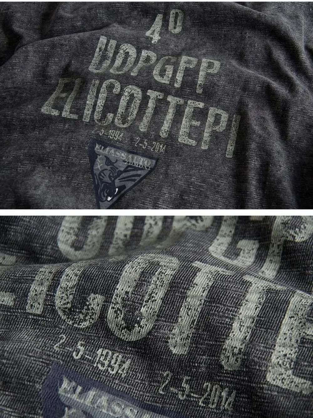 Men's Letter Round Neck Short Sleeve T-Shirt, image 6
