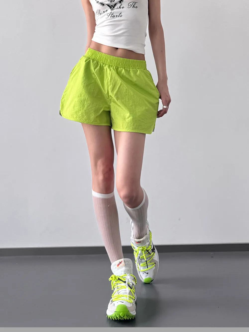 Elastic Waist Active Shorts, image 3