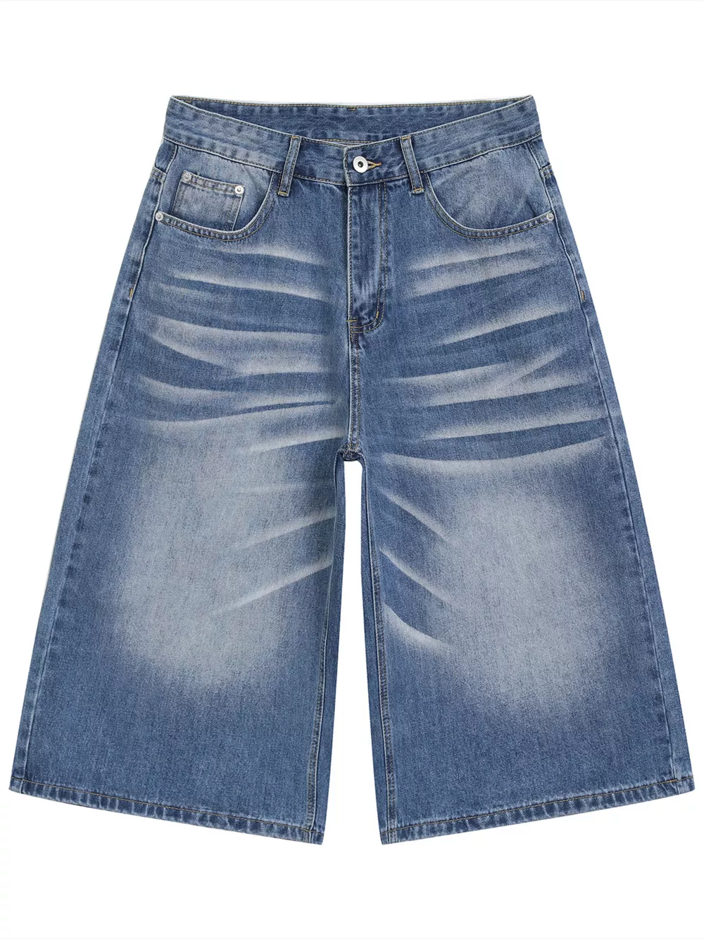 Men's Wide Leg Cropped Jeans, image 4