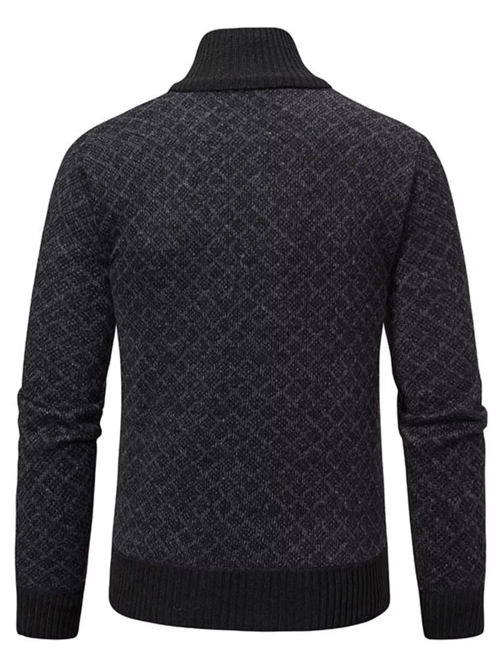 Men's Plus Size Textured Zip-Up Cardigan, image 2