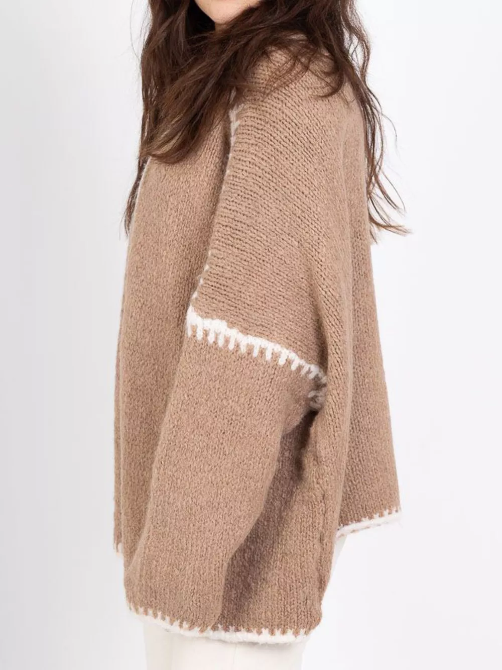 Contrast Trim Open Front Cardigan, image 9