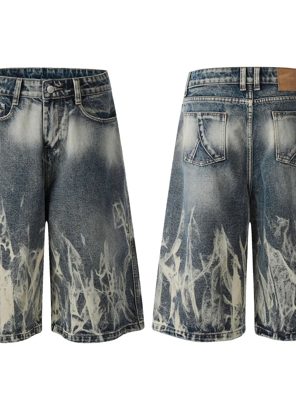 Men's Acid Wash Denim Shorts, image 4