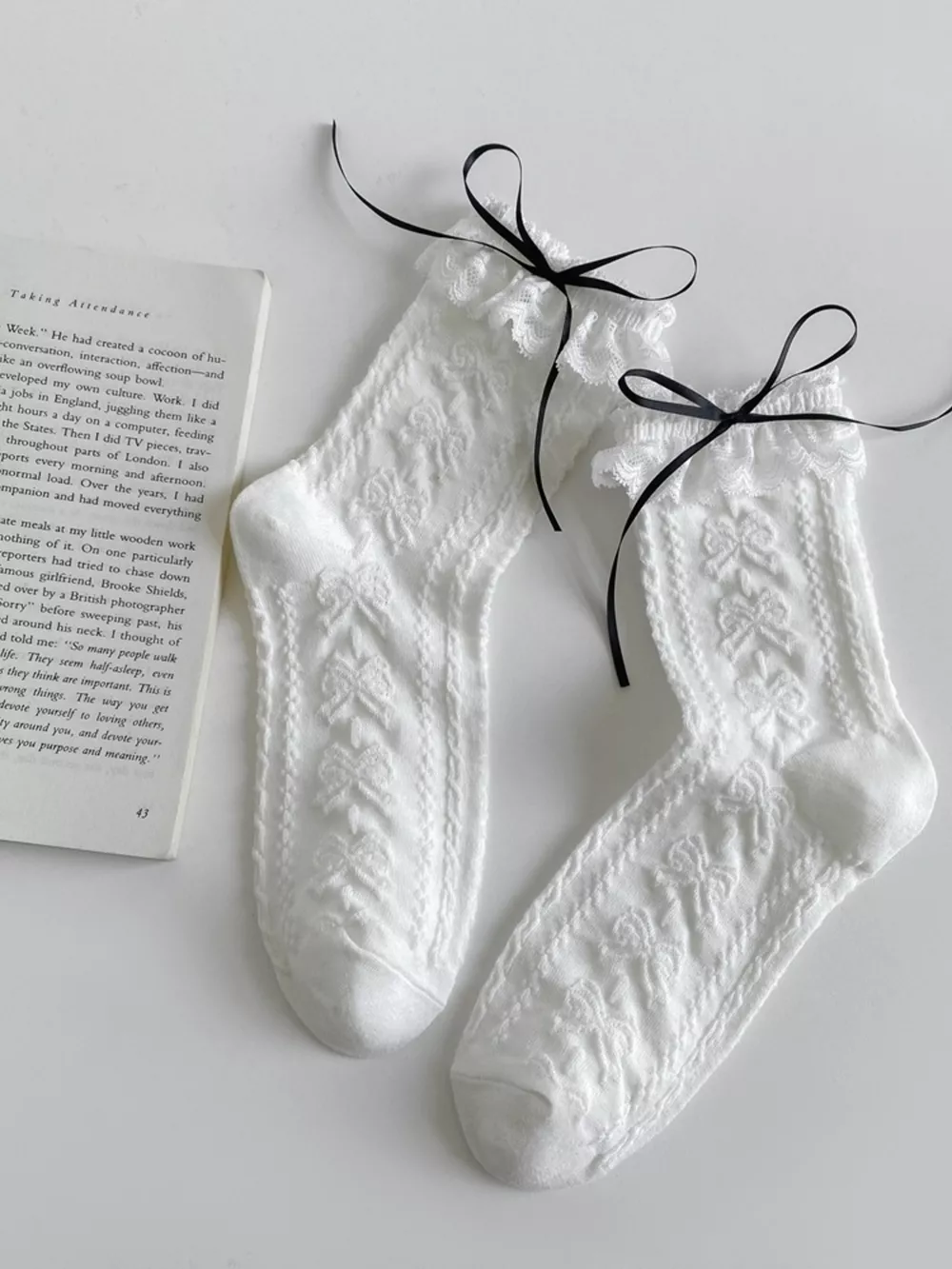 Lace Detail Socks, image 4