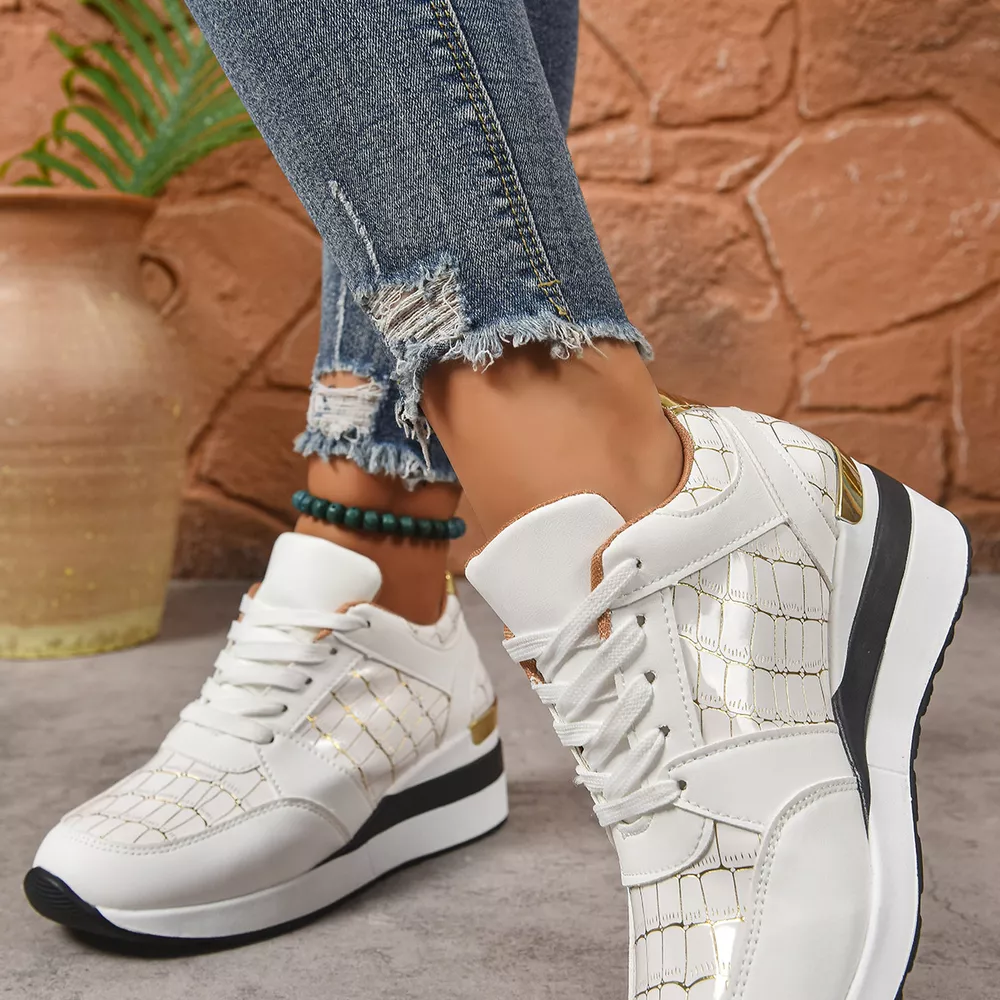 Lace Up Round Toe Sneakers, image 7