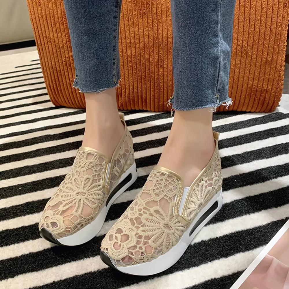 Lace Breathable Platform Slip-On, image 5