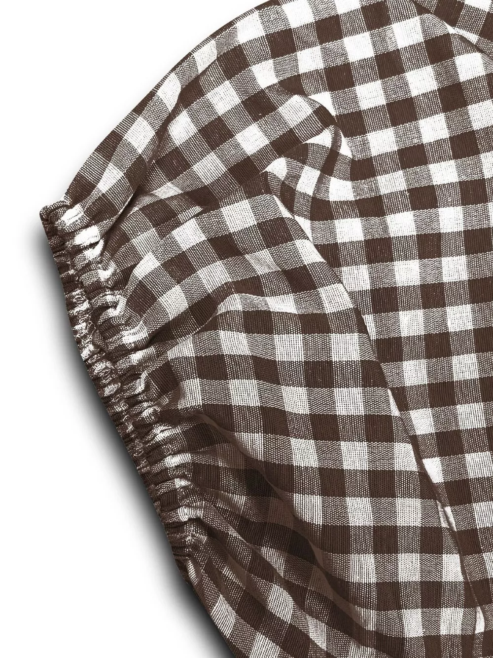 Gingham Smocked Puff Sleeve Midi Dress, image 11