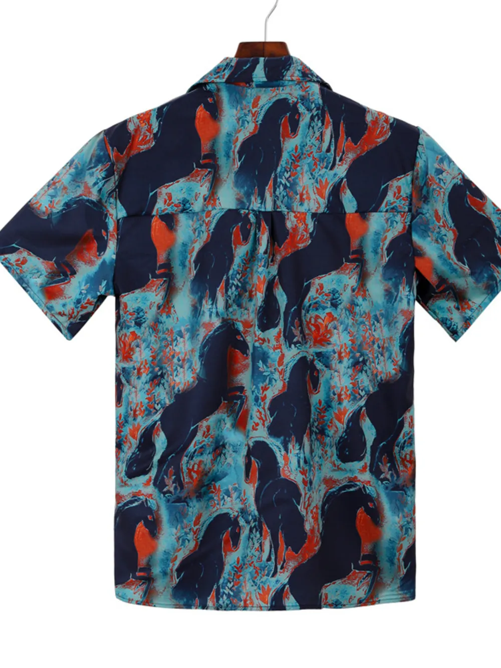 Men's Full Size Printed Short Sleeve Shirt Plus Size, image 2