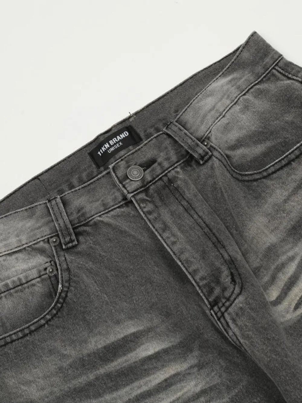 Men's Vintage Washed Distressed Wide-Leg Jeans, image 13