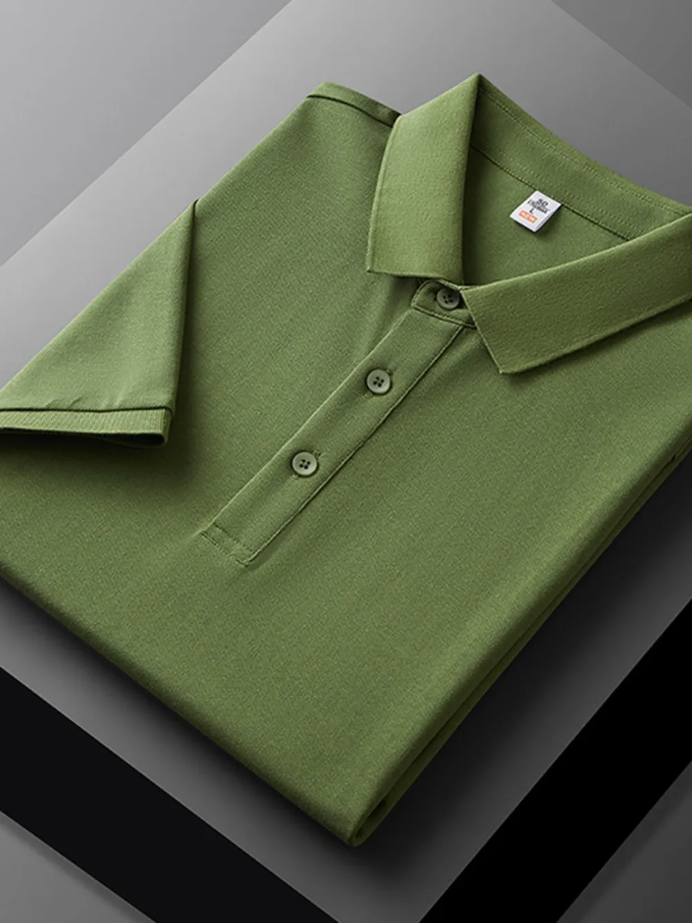 Men's Plus Size Business Casual Solid Color Polo Shirt, image 6