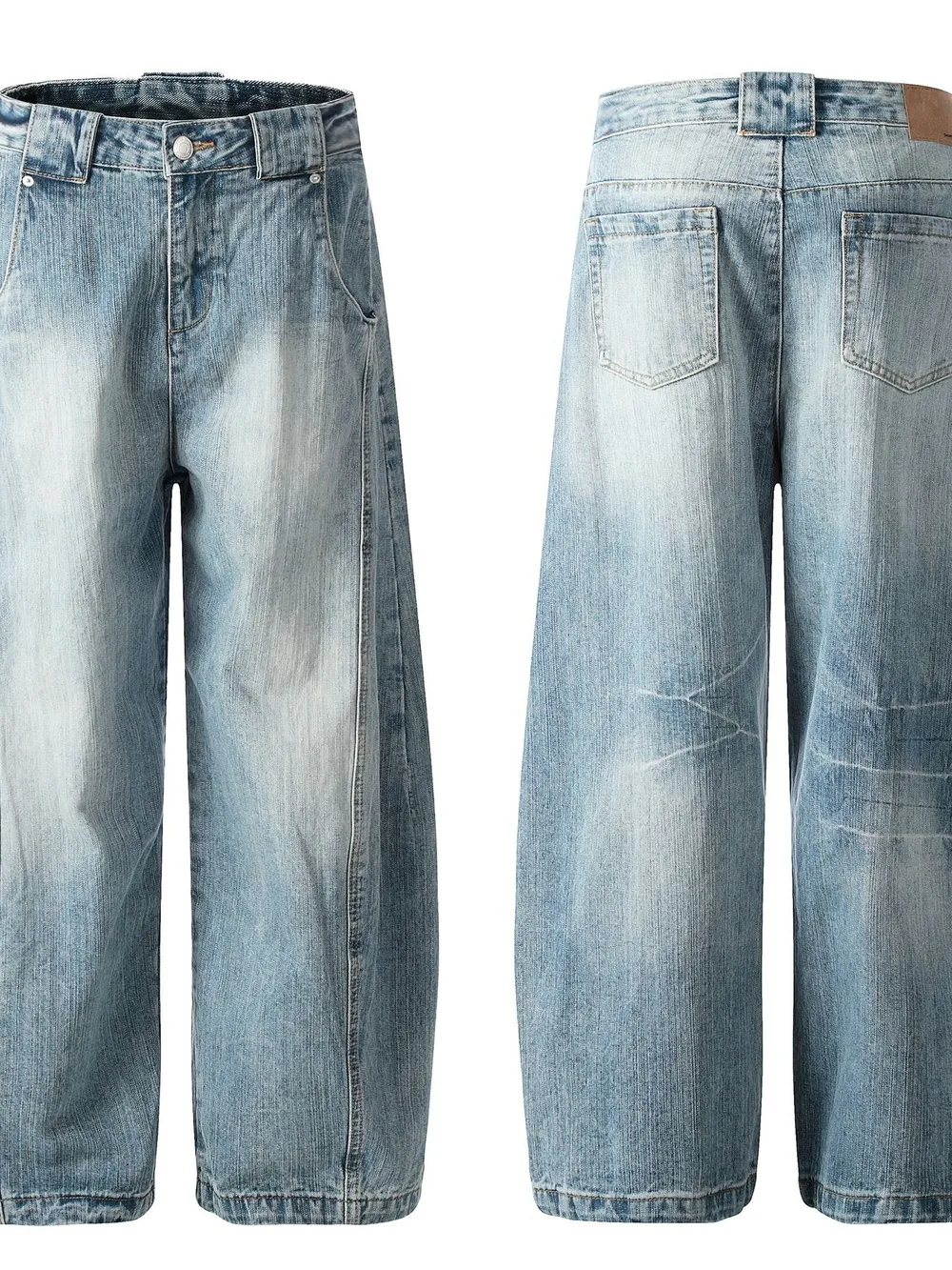 Men's Wide Leg Baggy Jeans, image 4