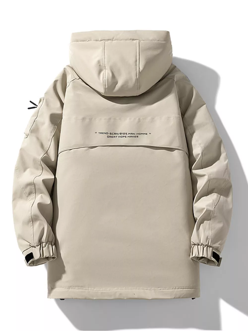 Men's Plus Size Urban Style Hooded Winter Padded Jacket, image 5