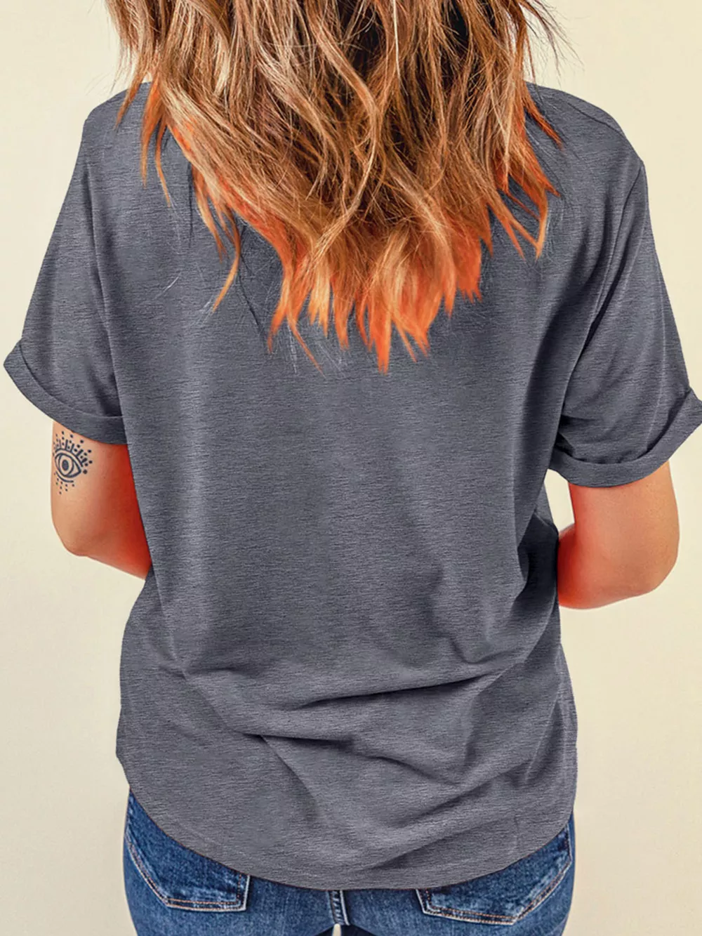 Halloween Ghost Round Neck Casual Tee, image 2