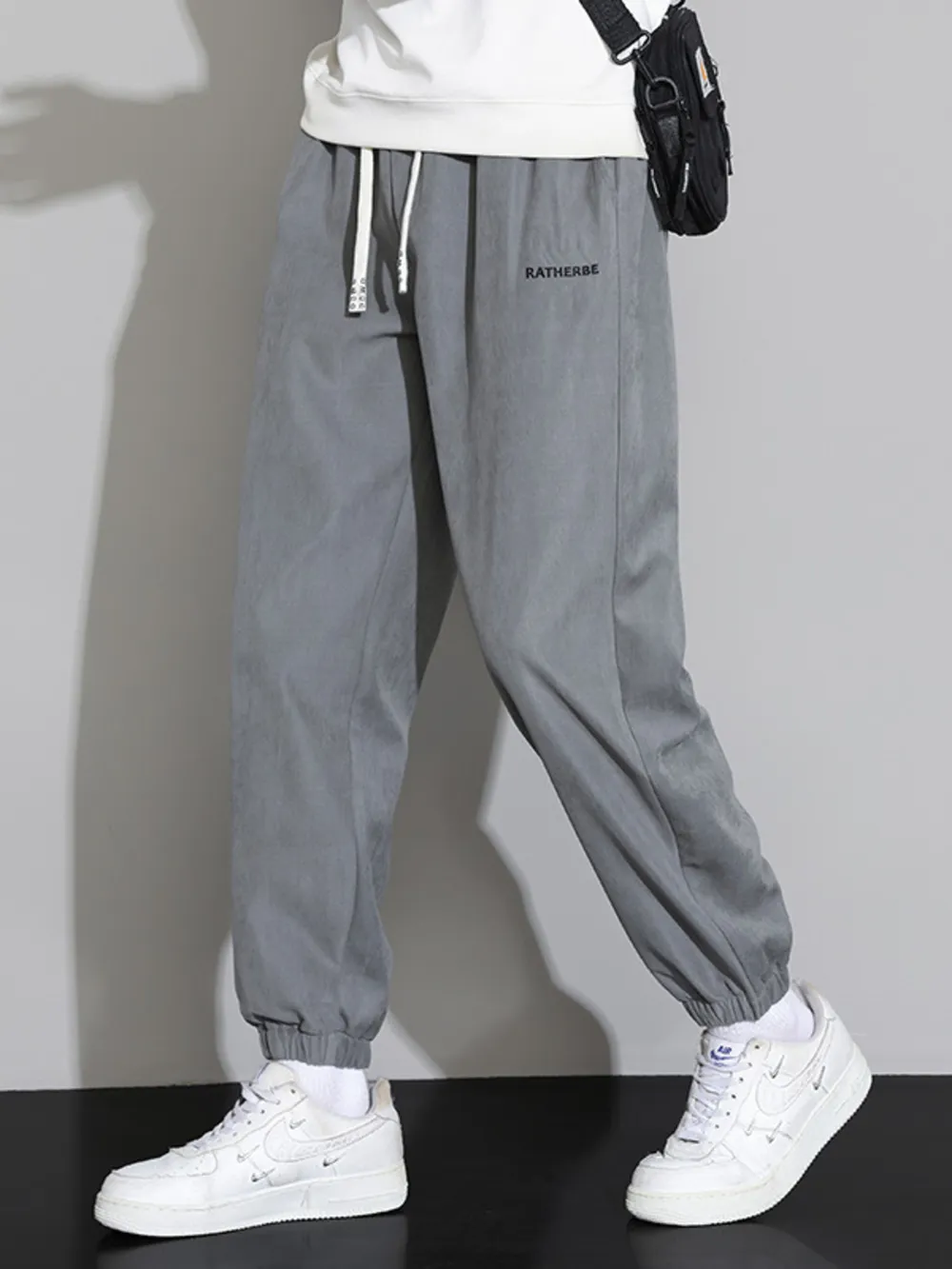 Men's Plus Size Drawstring Joggers with Side Pockets, image 7