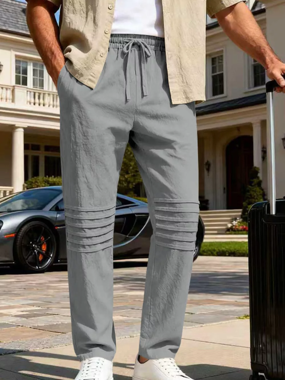 Men's Full Size Casual Drawstring Pants Plus Size, image 14