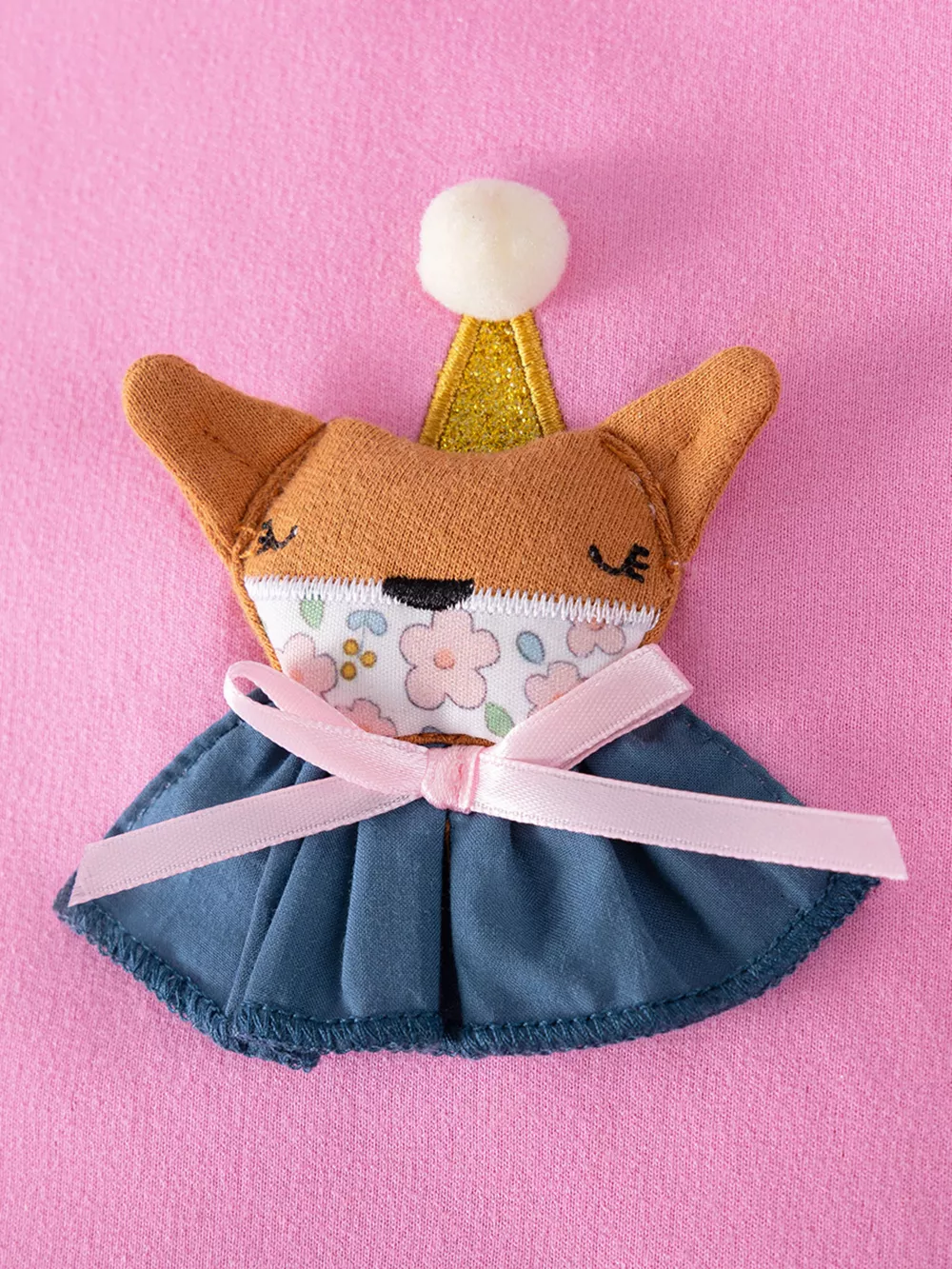 Children's Fox Applique Tulle Layered Dress, image 2