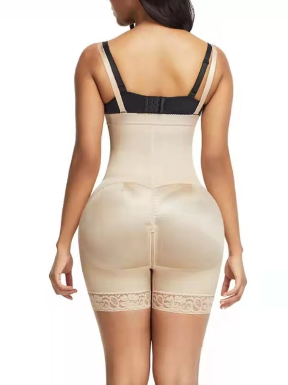 Full Size Lace Detail Tummy Control Shaping Romper Plus Size, image 2
