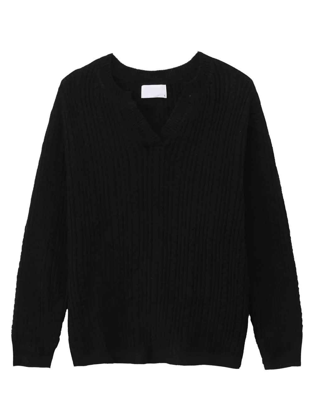 Men's Cable Knit Long Sleeve Sweater, image 2