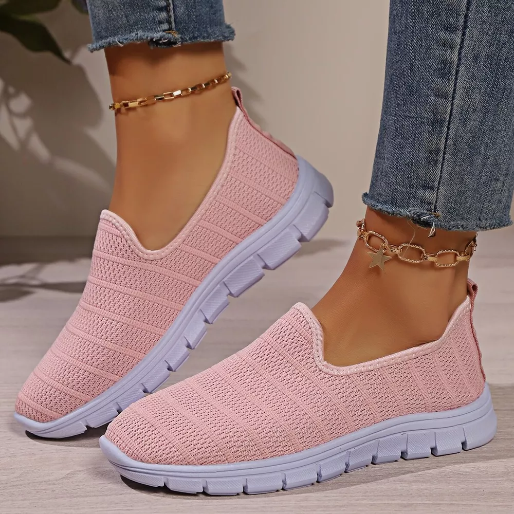 Round Toe Mesh Slip-Ons, image 2